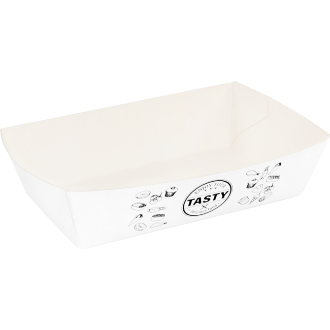 TASTY Bakje Wit Karton