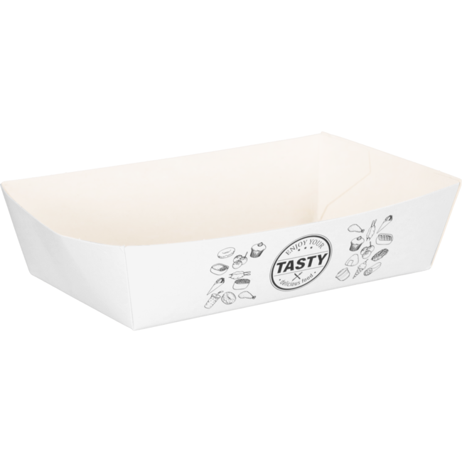 TASTY Bakje Wit Karton