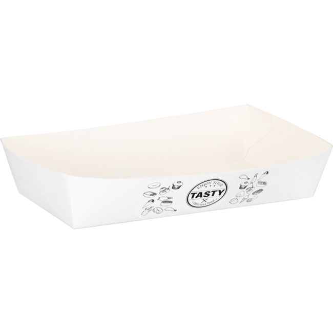 TASTY Bakje Wit Karton