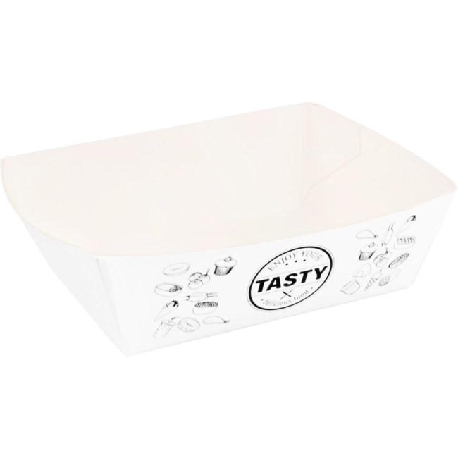 TASTY Bakje Wit Karton