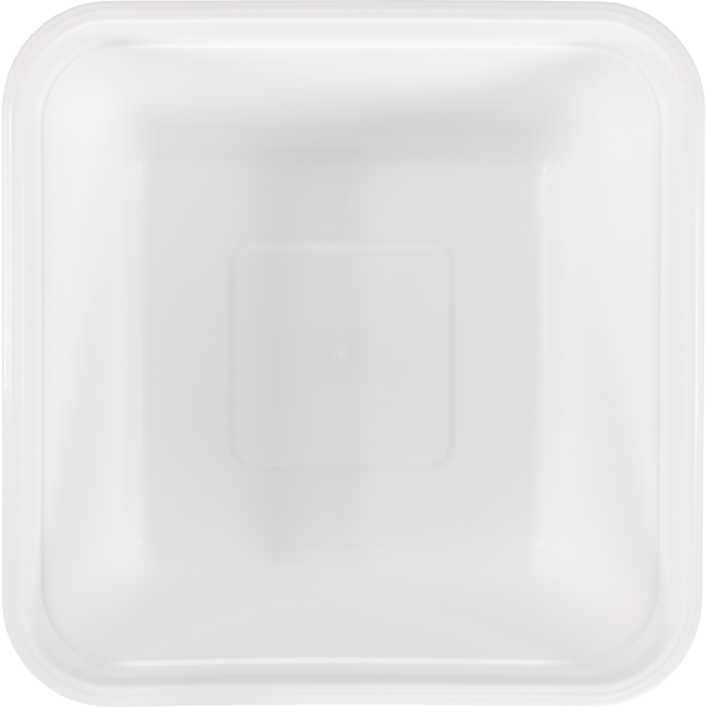 Schaal Vierkant Wit PP 18x 18x9.1cm met deksel