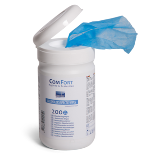 Paardekooper Desinfectie wipes blauw 13 x 13 cm - bus (200) - ComFort (12 stuks)