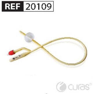Curas Curas gesiliconiseerd latex Foley catheter, 18Fr/Ch, 10ml, 2-weg, 40cm (20 stuks)