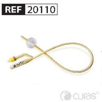 Curas Curas gesiliconiseerd latex Foley catheter, 20Fr/Ch, 10ml, 2-weg, 40cm (20 stuks)