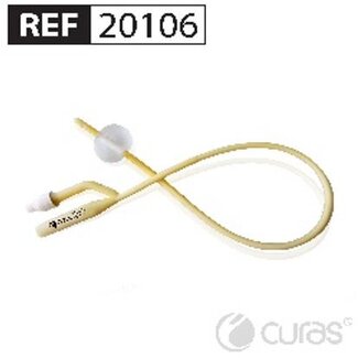 Curas Curas gesiliconiseerd latex Foley catheter, 12Fr/Ch, 10ml, 2-weg, 40cm (20 stuks)