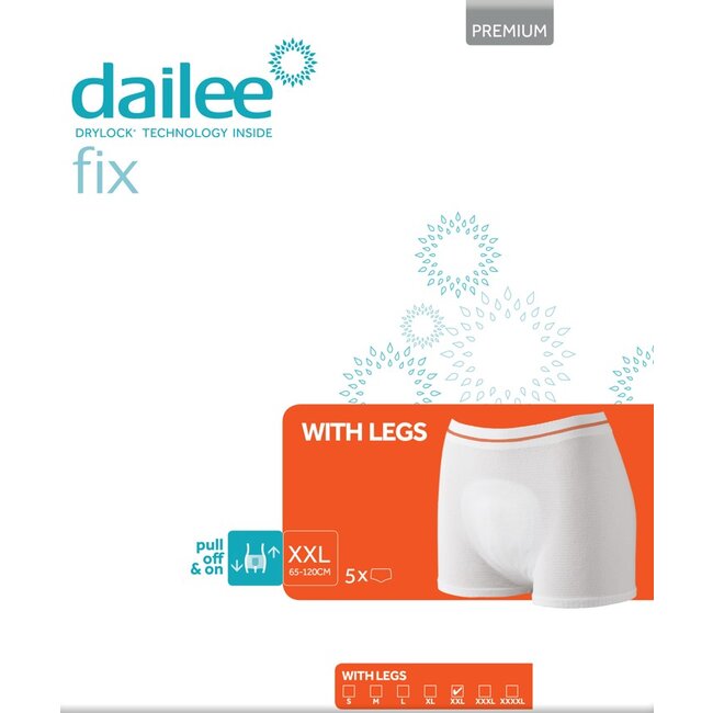 Dailee Dailee Fix Premium w legs fixatiebroekje XXL (5 stuks)