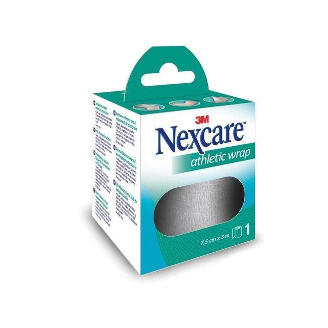 Nexcare™ Athletic Wrap, wit, 7 cm x 3 m, 1 per verpakking