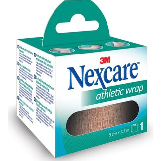 3M 3M Nexcare Athletic Wrap, Bruin, 5 cm x 2,3 m, 1/Verpakking 3M 3M Nexcare Athletic Wrap, Bruin, 5 cm x 2,3 m, 1/Verpakking