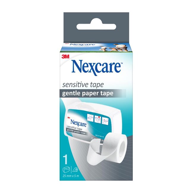 3M Nexcare Sensitive tape voor de gevoelige huid, 25 mm x 5 m, 1 rol/Verpakking