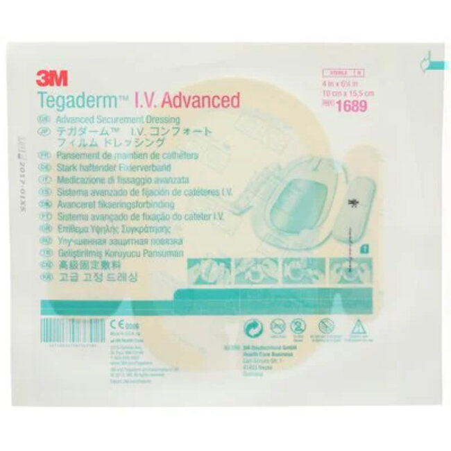 3M™ Tegaderm™ I.V. Transparant Advanced Filmverband 10 cm x 15.5 cm (25 stuks)