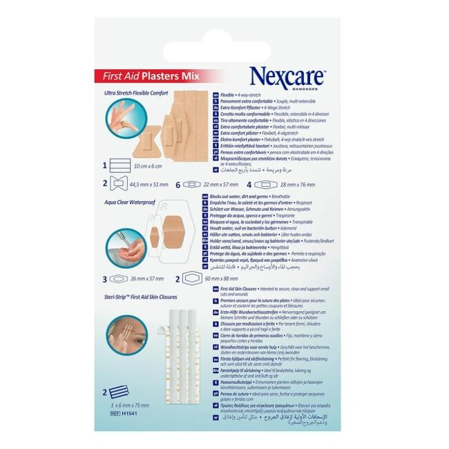 3M Nexcare EHBO-pleistermix, verschillende maten, 20 per verpakking