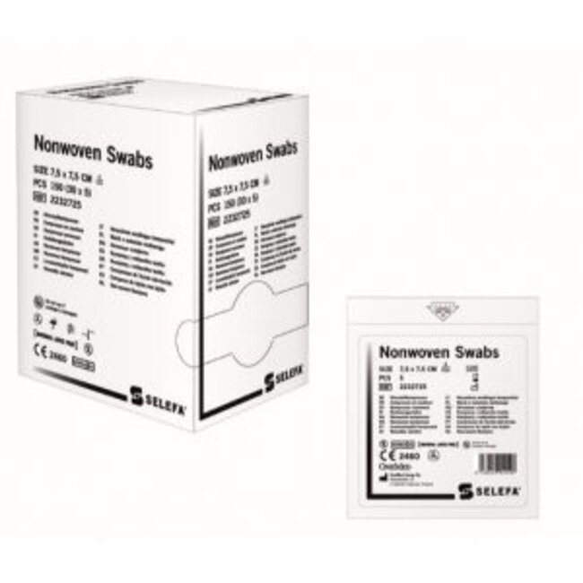 Selefa nonwoven kompres 4L 10x10cm steriel 2st vp (70x2 stuks)