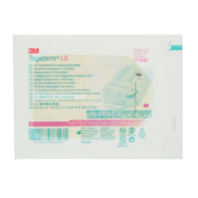 3M™ Tegaderm™ I.V. Transparant Filmverband 7 cm x 8.5 cm (5 stuks)