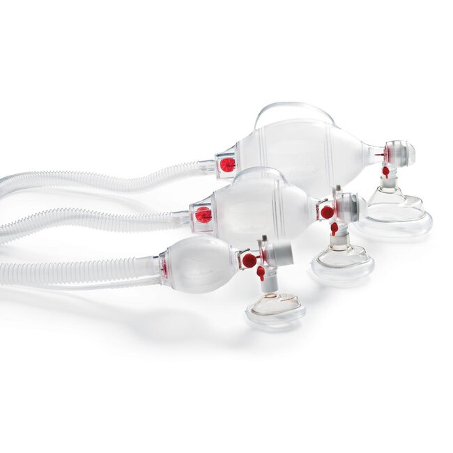 Ambu SPUR II Adult disposable beademingsballon met overdrukventiel en masker m/v maat 5 (12 stuks)