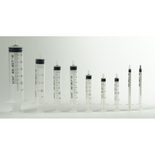 KD-JECT III spuit 3 delig 5ml luer centrisch (100 stuks)