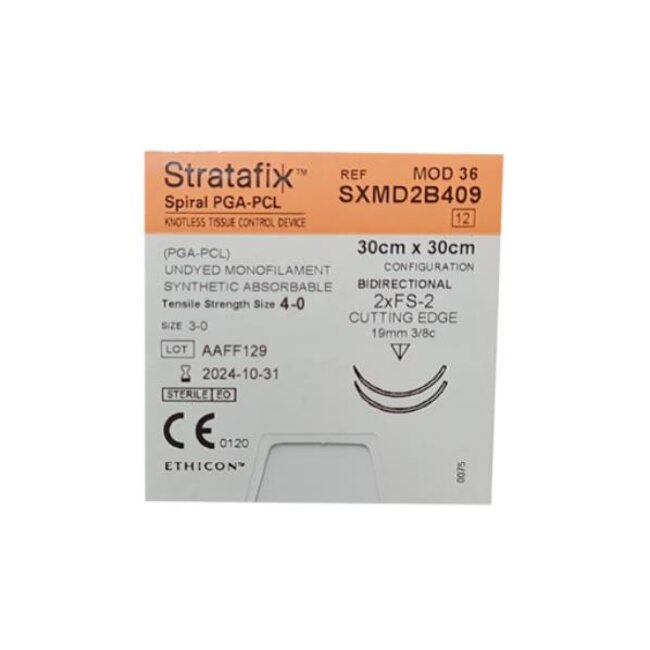 Stratafix Spiral PGA-PCL 3-0 30x30cm FS-2 (12 stuks)