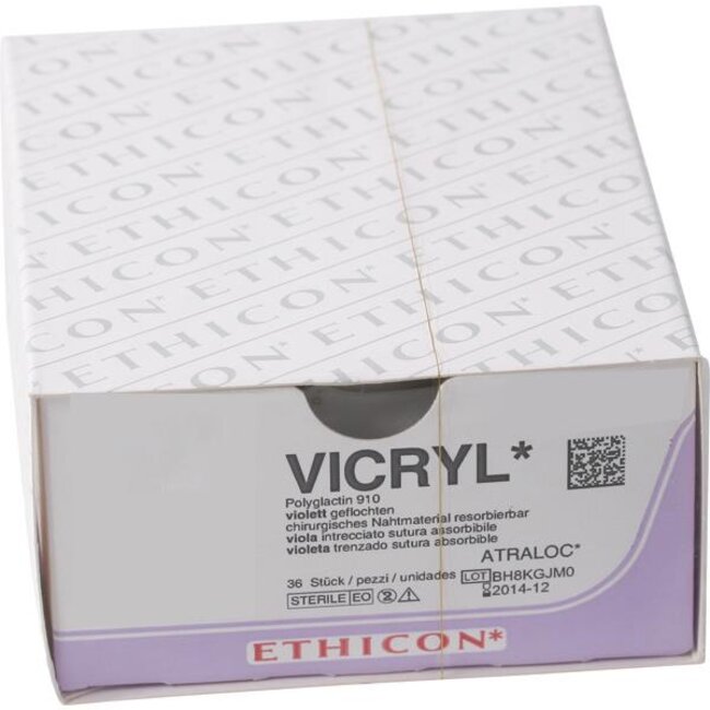 Ethicon Vicryl Hechtdraad - 1; 90cm violet CTX  (36 Stuks)