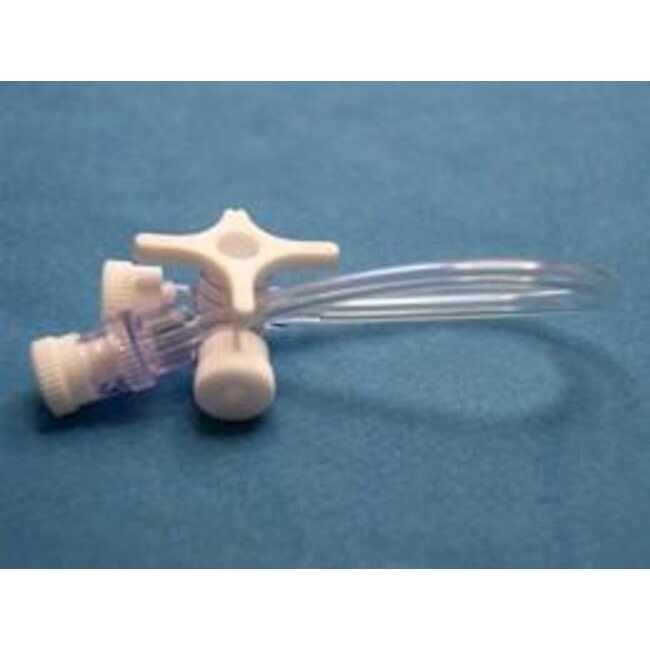 BD Connecta 3-weg kraan wit met verlengslang 10 cm (50 stuks)