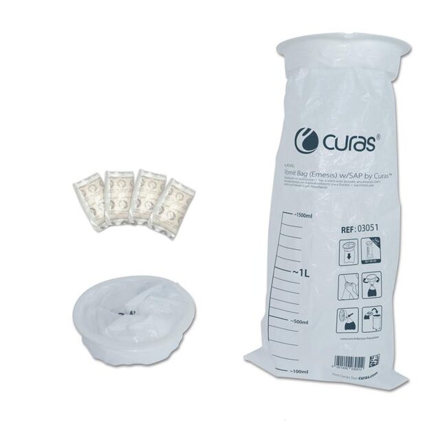 Curas Vomit Bag 1500ml m/SAP (50 Stuks)