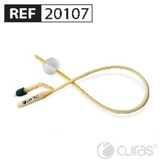 Curas Curas gesiliconiseerd latex Foley catheter, 14Fr/Ch, 10ml, 2-weg, 40cm (20 stuks)
