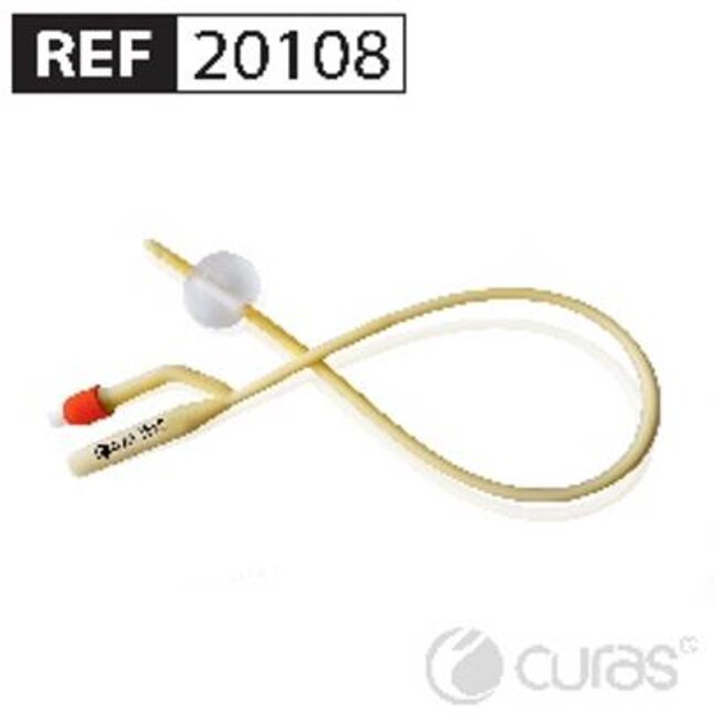 Curas gesiliconiseerd latex Foley catheter CH16 (20 stuks)