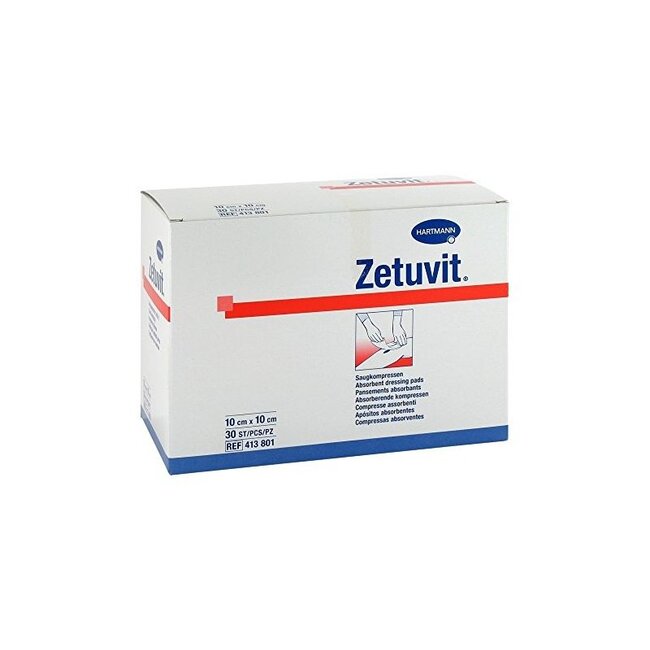 Zetuvit absorberend verband 10 x 10 cm niet-steriel (30 Stuks)