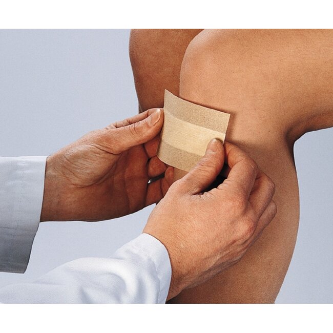 Curaplast Sensitive wondpleister 1 m x 6 cm in stroken van 10 cm