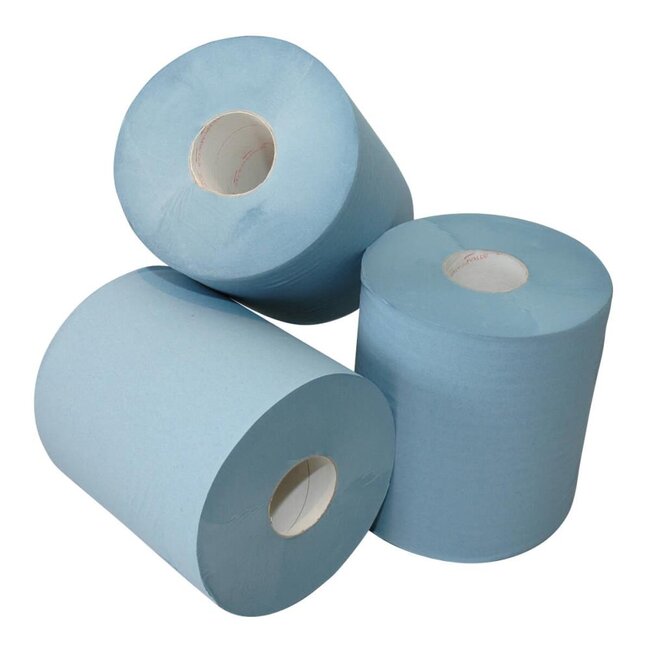Midi poetspapier Recycled blauw 1-laags 300 mtr x 20 cm (6 stuks)