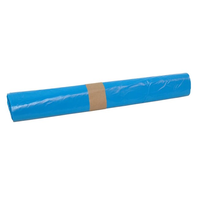 Afvalzak HDPE, blauw, 90x110cm, 30mu, 170 liter (10x25 stuks)