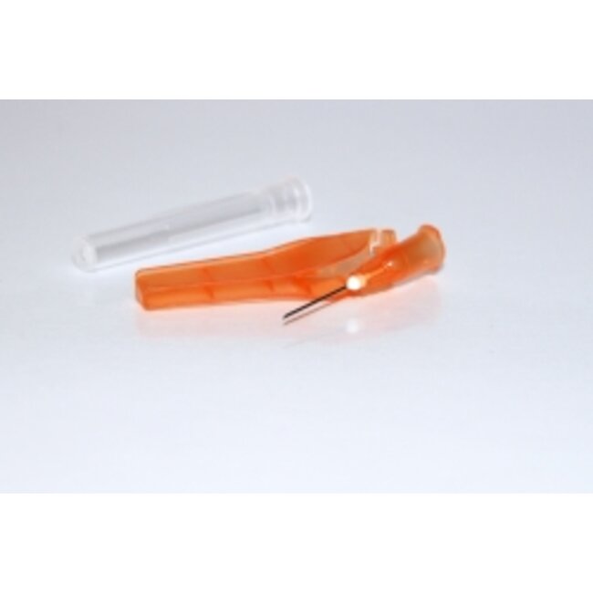 KD-FINE Safety injectienaald 25G 0,5x25mm oranje (100 stuks)
