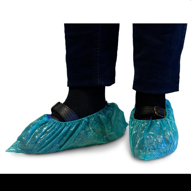 Embra® Shoe cover 15x45cm groen 35my (100 stuks)