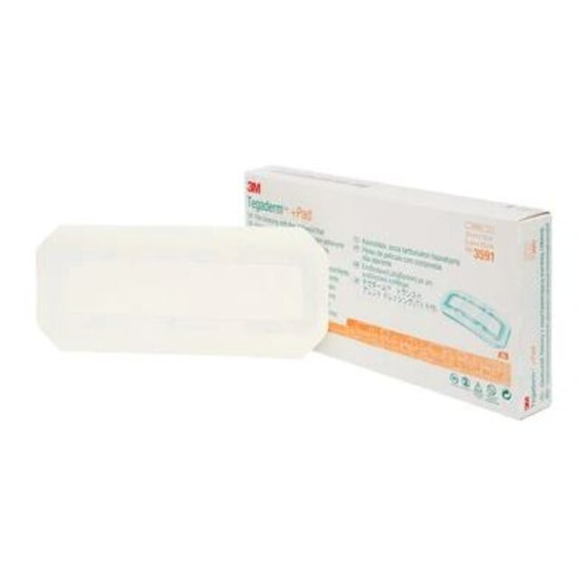 3M™ Tegaderm™ +Pad Transparant Verband met Absorberend Kussentje 9 cm x 25 cm (25 stuks)
