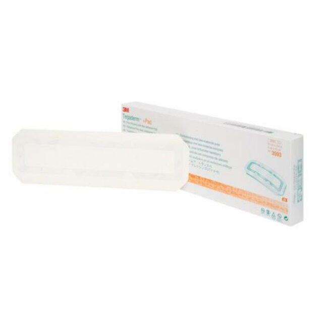 3M™ Tegaderm™ +Pad Transparant Verband met Absorberend Kussentje 9 cm x 35 cm (25 stuks)