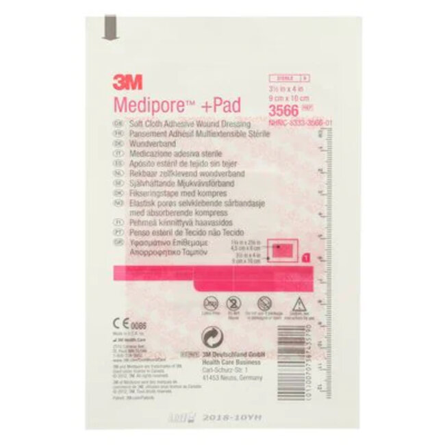 3M™ Medipore™ +Pad - Adhesief wondverband 10 cm x 10 cm (25 stuks)