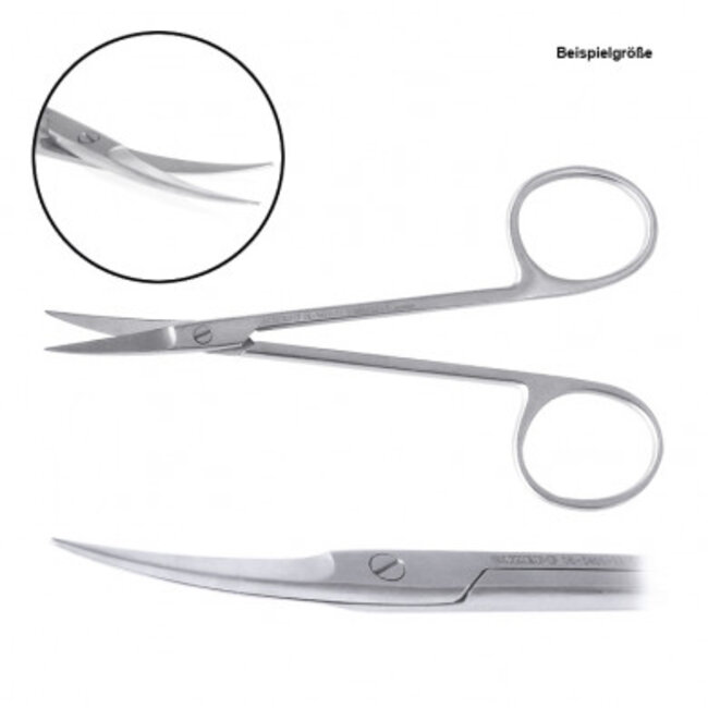 Zepf irisschaar sp/sp gebogen 11,5cm