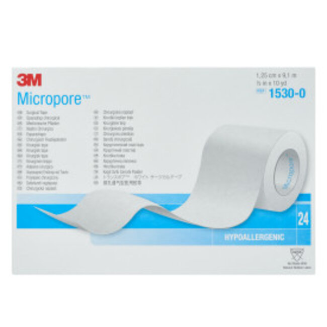 3M™ Micropore™ Chirurgische Hechtpleister 1.25 cm x 9.1 m (1 stuk)
