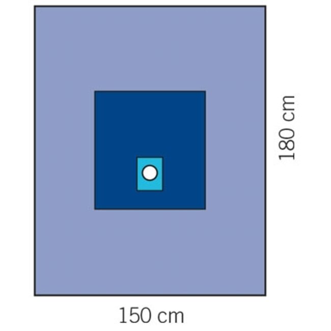 Evercare hand-voetlaken 150x180cm, elastische opening 3,5cm (34 stuks)