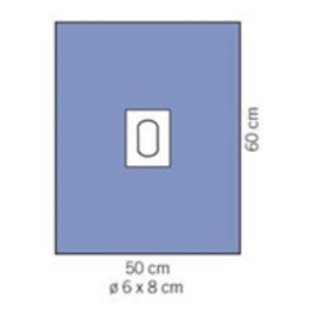 Evercare zelfklevend gatdoek 50x60cm, opening 6x8cm (45 stuks)