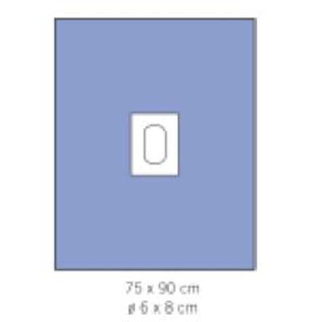 Evercare zelfklevend gatdoek 75x90cm, opening 6x8cm (25 stuks)