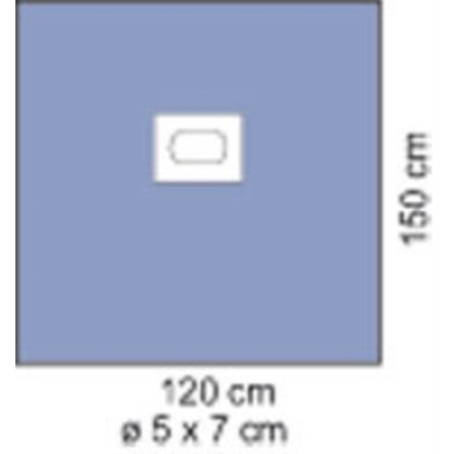 Evercare zelfklevend gatlaken 120x150cm, opening 5x7cm (20 stuks)