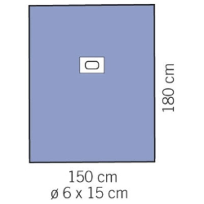 Evercare zelfklevend gatlaken 150x180cm, opening 6x15cm (12 stuks)