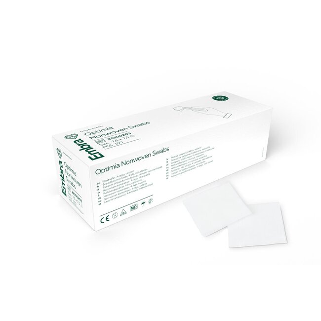 Embra Embra Optimia nonwoven kompres 4L 7,5x7,5cm niet steriel 30g (150 stuks)