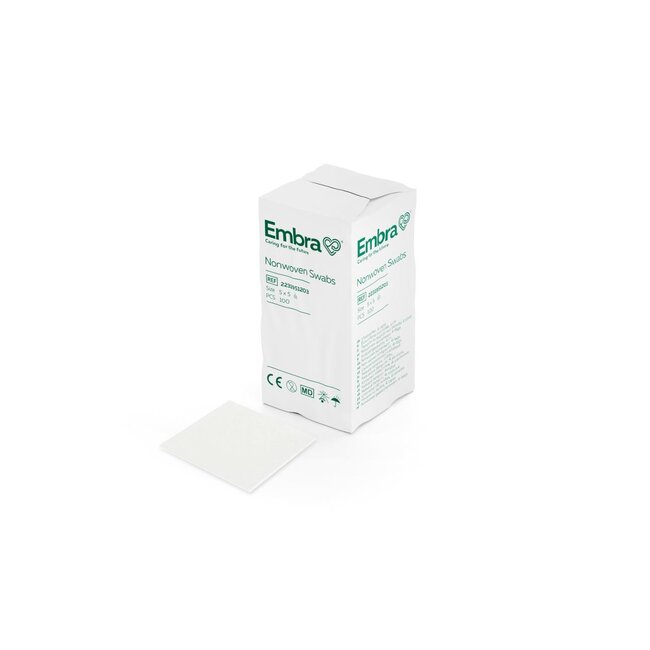 Embra nonwoven kompres 4L 5x5cm niet steriel 30g (100 stuks)