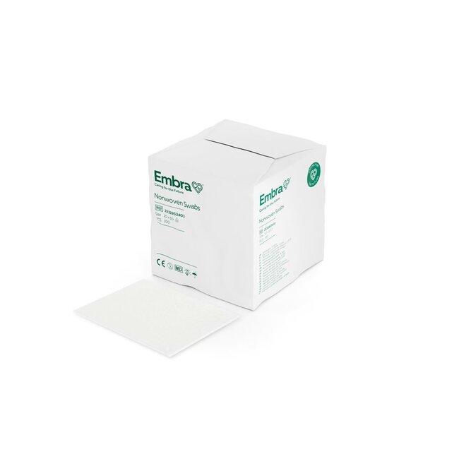 Embra nonwoven kompres 4L 10x10cm niet steriel 30g (100 stuks)