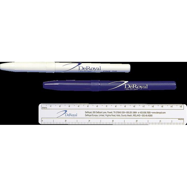 DeRoyal chirurgische huidmarkeerstift standaard tip met lineaal steriel (50 stuks)
