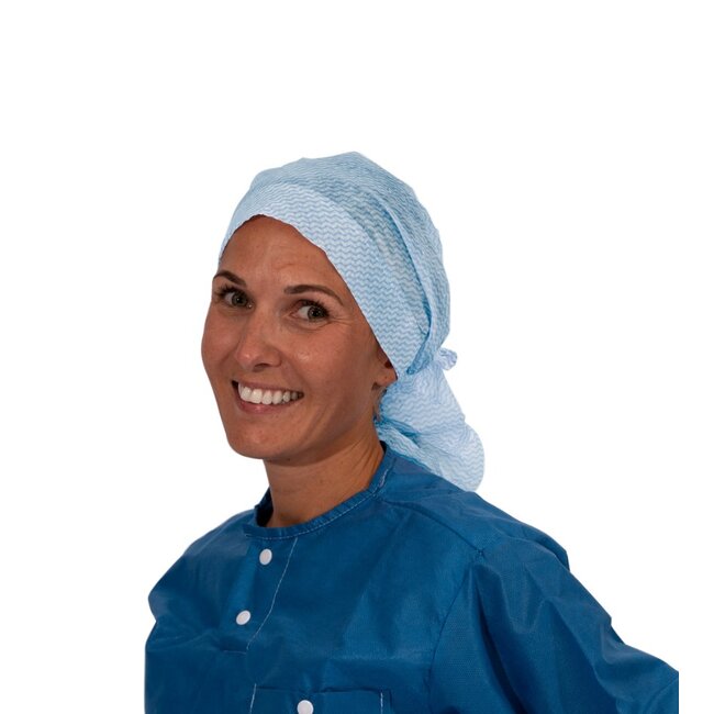 Embra operatiemuts Julia (voor lang haar) blauw (50 stuks)