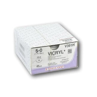 Vicryl Vicryl 5-0; 45cm violet 2xS-14 (12 Stuks) Vicryl Vicryl 5-0; 45cm violet 2xS-14 (12 Stuks)