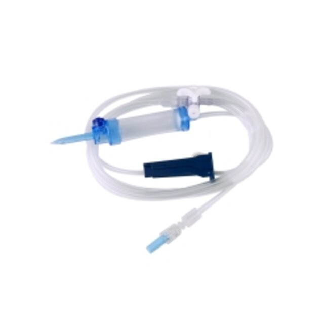 Evercare inLine FilterStop E infuussysteem belucht pvc-vrij, phtalate-vrij, 195cm, fix3wk (80 stuks)