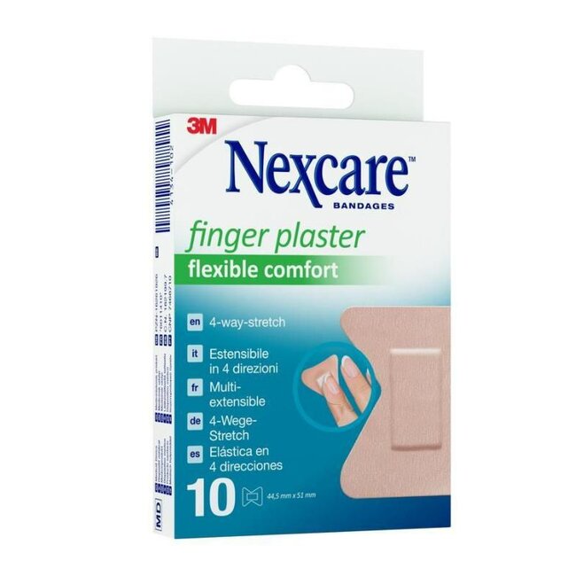 3M Nexcare Flexible Vingerpleisters, 44,5 mm x 51 mm, 10/Verpakking