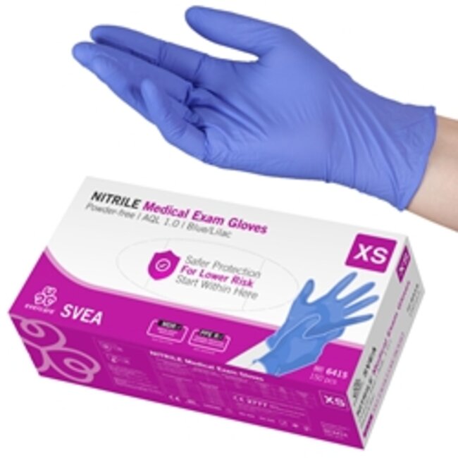 Evercare nitrile SVEA AQL1.0 handschoenen onsteriel pdv maat XS (150 stuks)